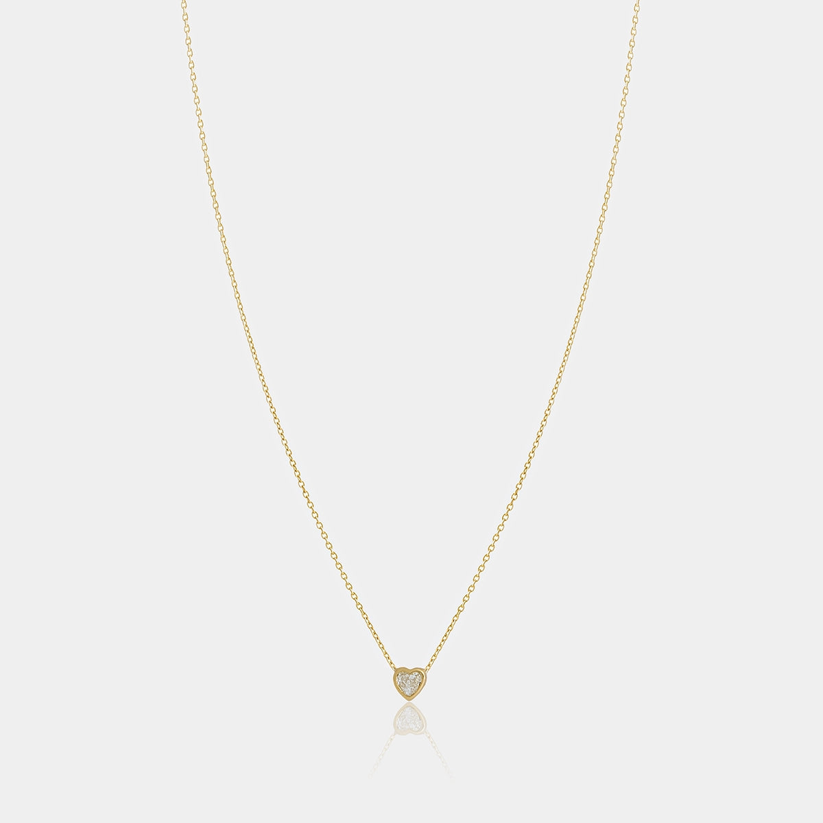 Diamanthjärta halsband