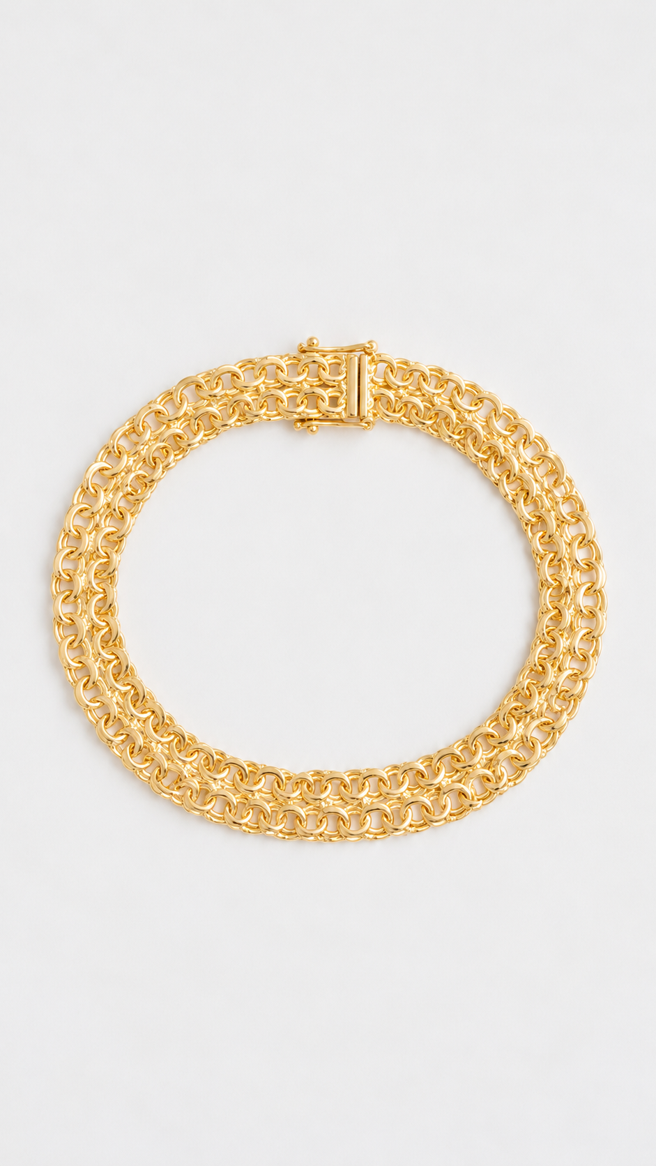 Dubbelbismarck armband tunn